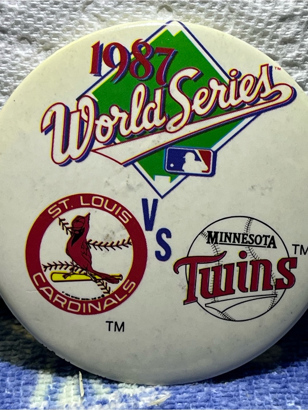 Vintage 1987 World Series St. Louis Cardinals vs Minnesota Twins Collectible Pin